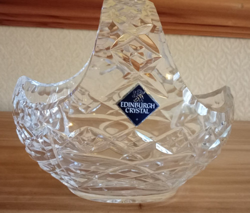 Edinburgh crystal posy basket - crystal,
