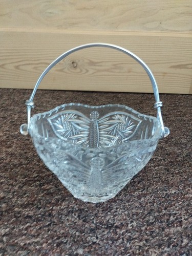 Vintage oval crystal glass - vintage,