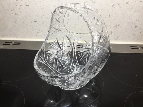 Large leaded cut glass crystal - cut,