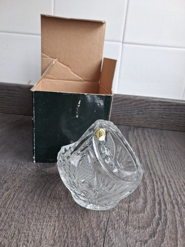 Polish crystal basket vase - polish,