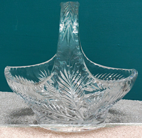 Clear glass crystal leaf - glass/crystal,