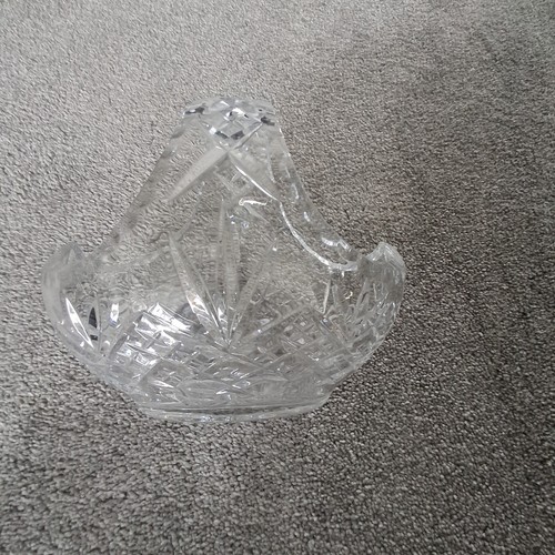 Crystal glass basket - glass, vase