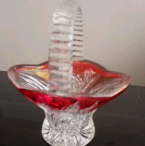 Vintage crystal basket with - crystal,