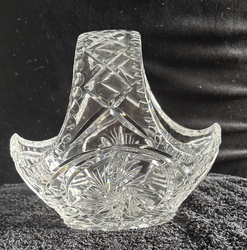 Lead crystal basket - 22cm,